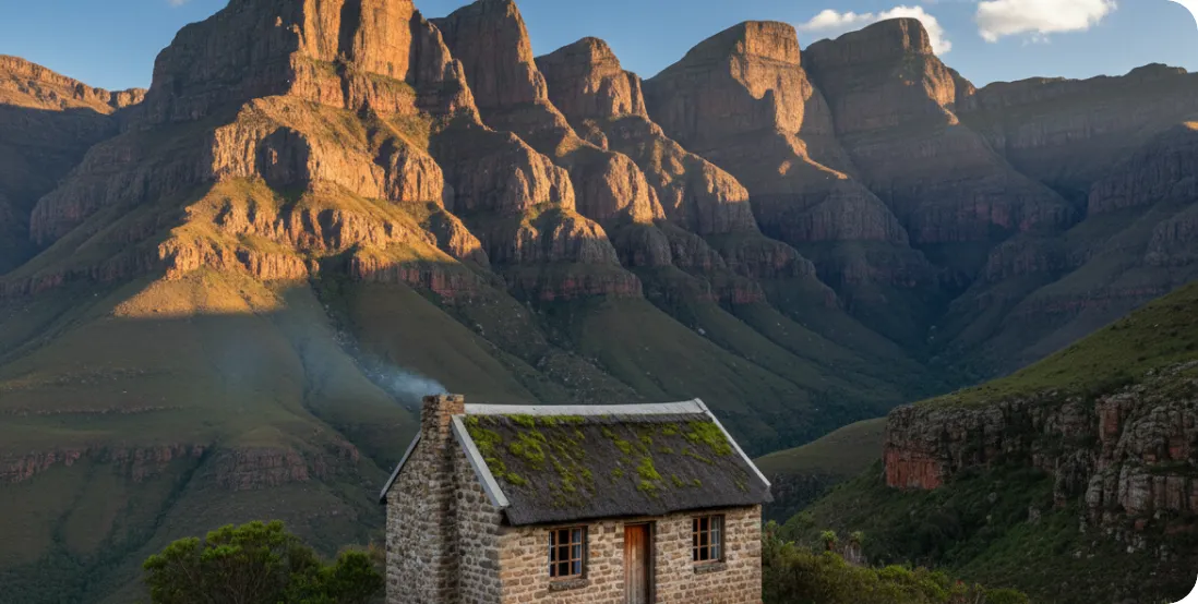 Drakensberg cottage accommodation in Southern Africa